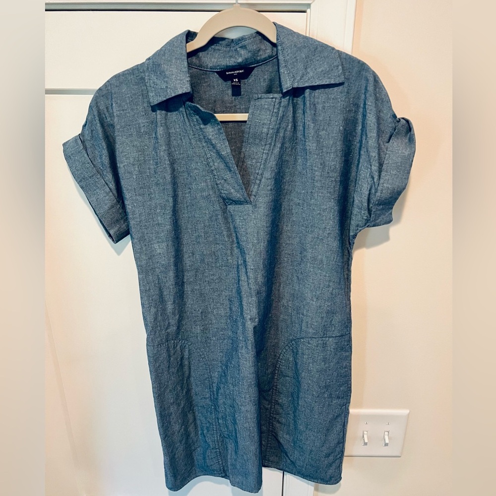 Banana Republic Chambray Denim Shift Dress